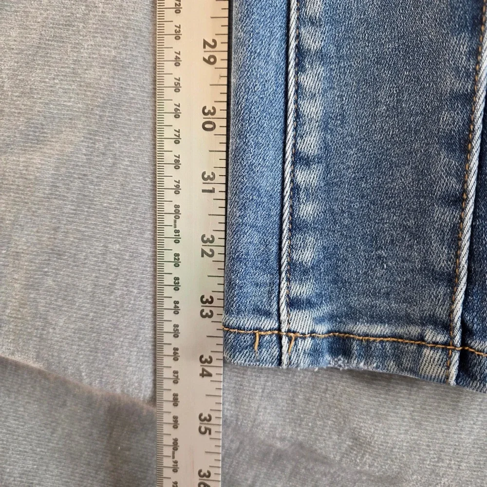 Vervet by Flying Monkey Colorblock Flare Jeans High Rise Panel Denim Sz 28 Boho - Picture 7 of 12